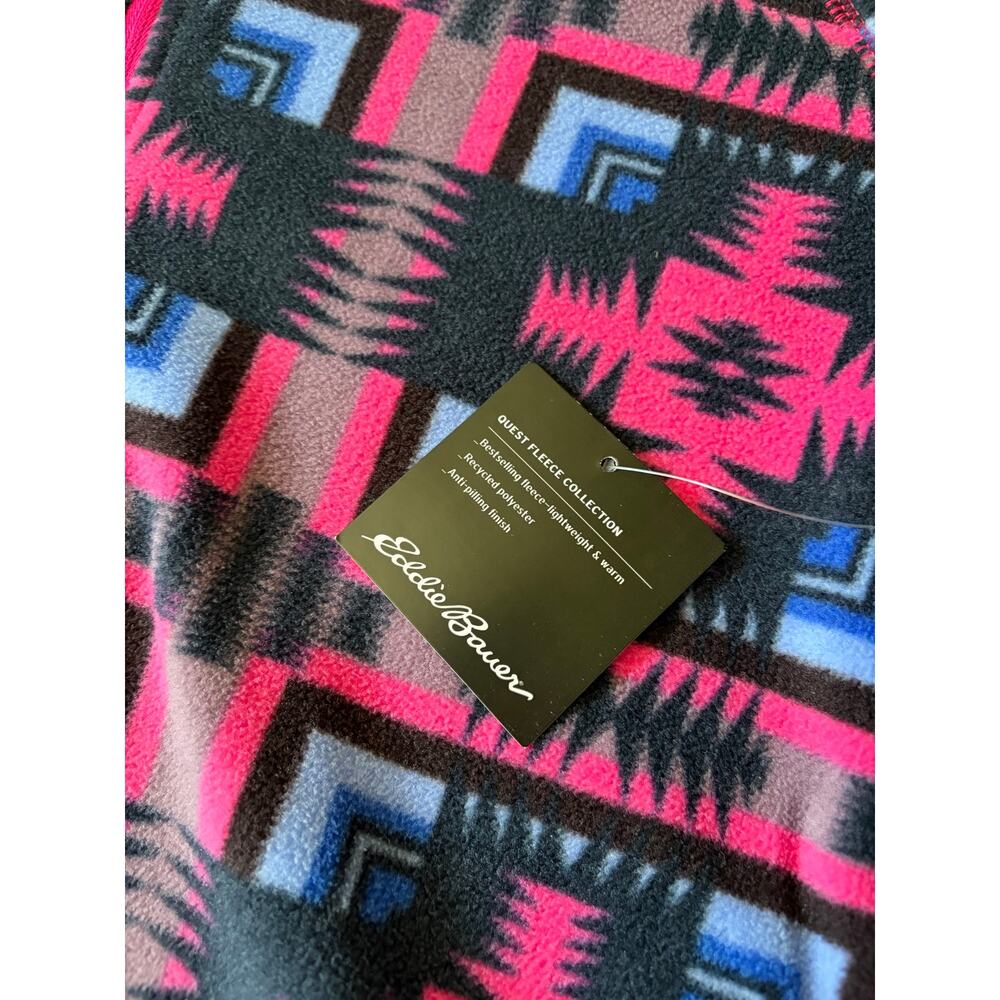 Eddie Bauer Women's Quest 1/4 Zip Fleece Aztec Print Pullover Sweater Sz S NWT - Picture 2 of 3